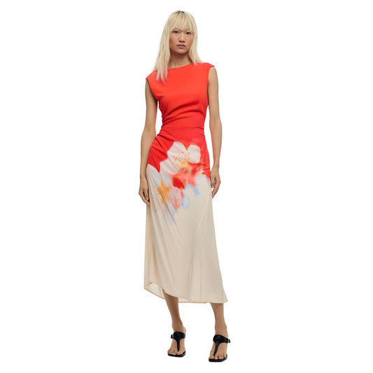 Desigual VEST_LIDA lang kjole – orange