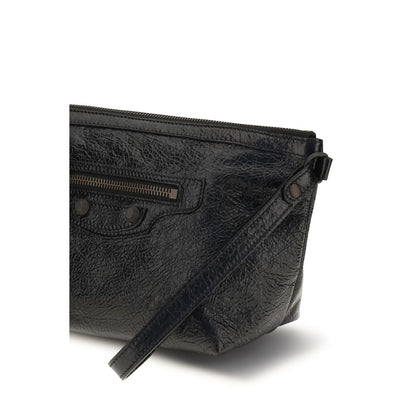Balenciaga clutch i kalvelæder med vintageeffekt – sort