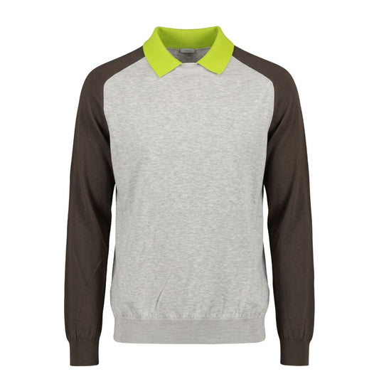 Malo Grey Cotton Men's Sweater