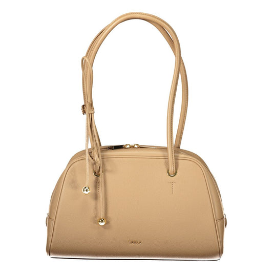 Furla Poppy M Dome håndtaske – beige læder