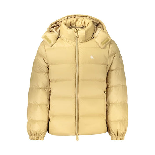 Calvin Klein lang jakke i nylon – beige