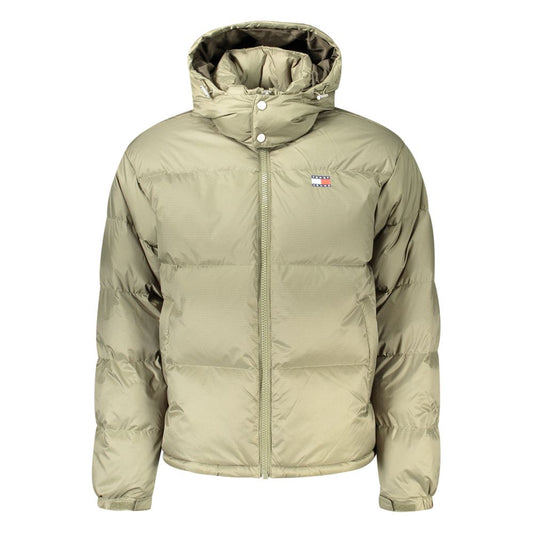 Tommy Hilfiger lang jakke i polyester – grøn