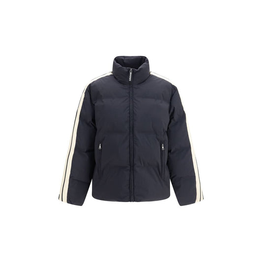 Palm Angels Black Polyamide Full-Length Jacket
