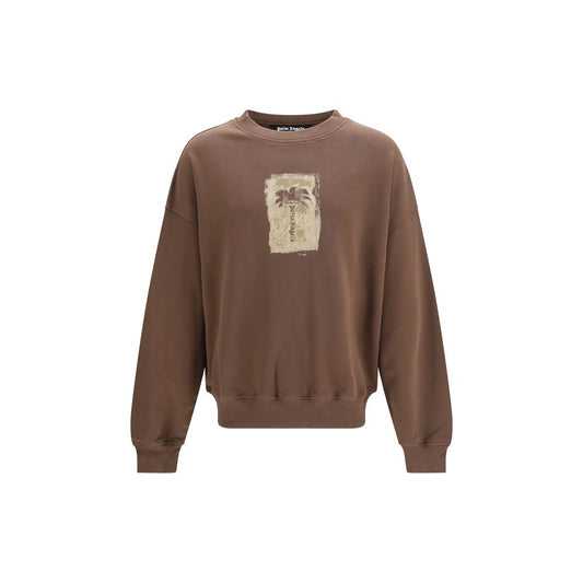 Palm Angels Palm Tree sweatshirt i bomuld – brun