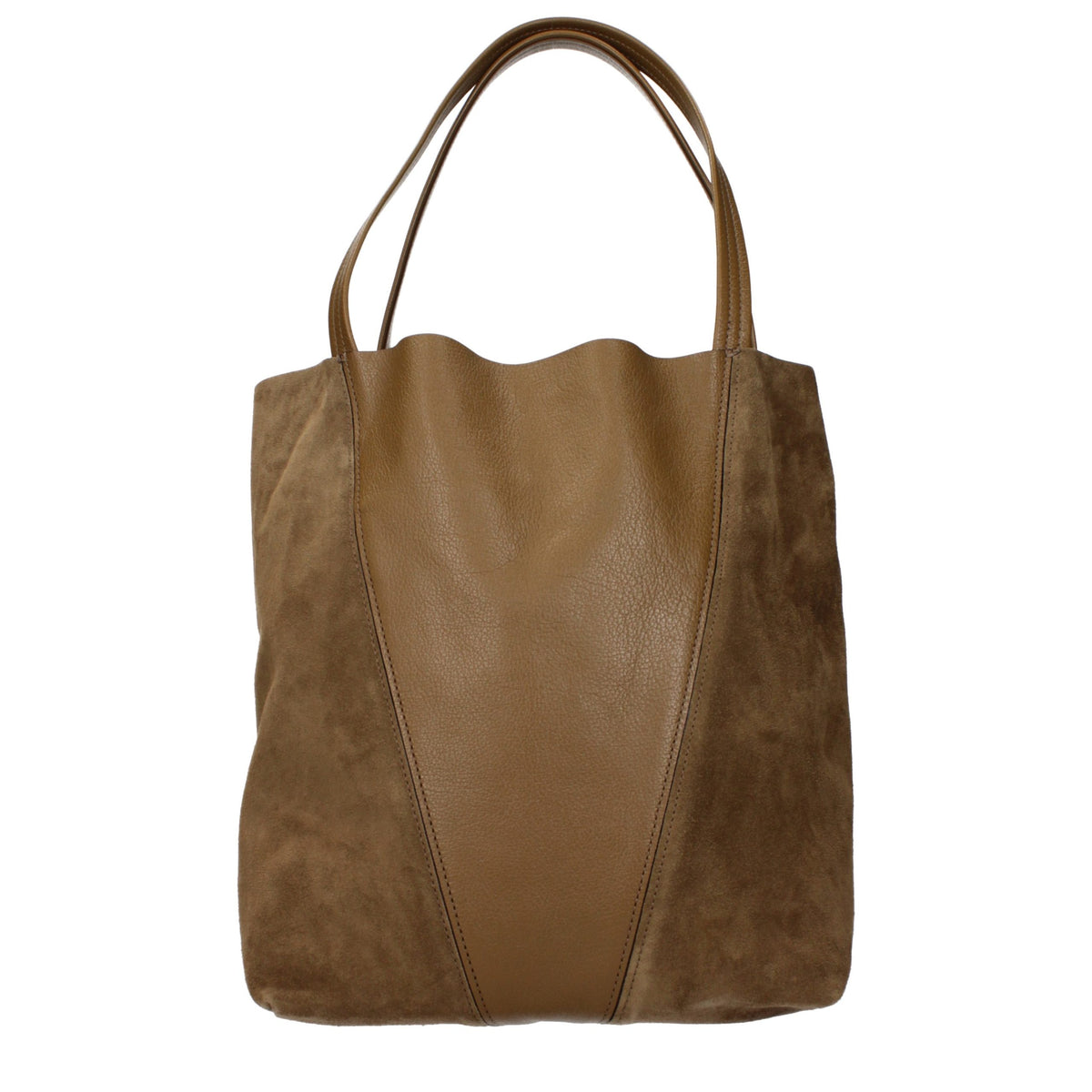 Chloé skuldertaske i ruskind – brun (CH25WS811Q7620V)