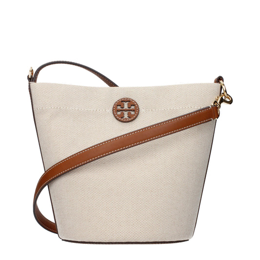 Tory Burch crossbody-taske i beige tekstil – 163096928