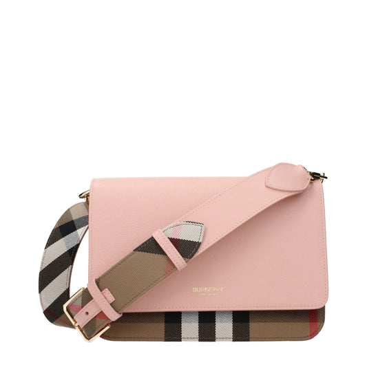 Burberry crossbody-taske i pink læder – 8121118