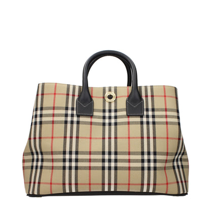Burberry håndtaske i tekstil – beige (8128935)