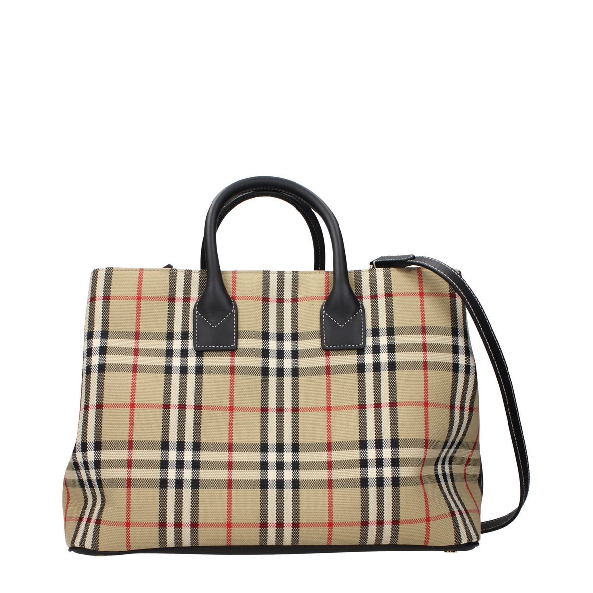 Burberry håndtaske i tekstil – beige (8128935)