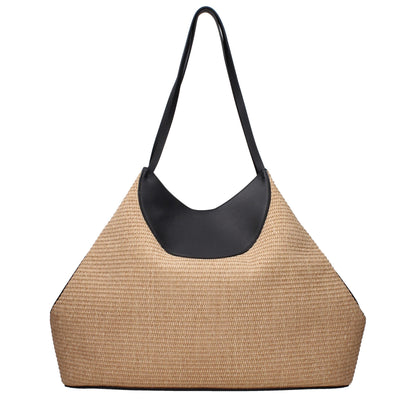 Beige Givenchy skuldertaske i raffia