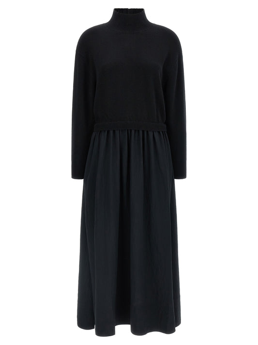 Polo Ralph Lauren Black Wool Long Dress
