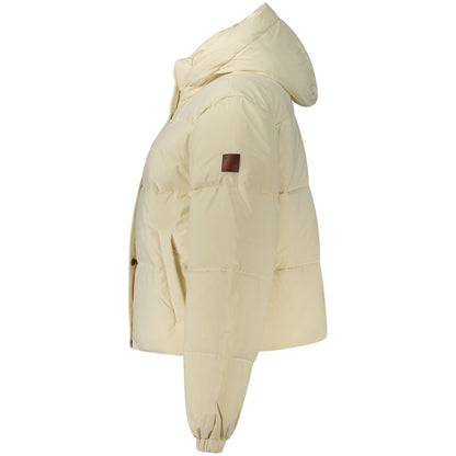 Guess Jeans Cream Polyester Women's Jacket
