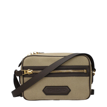 Tom Ford Beige Fabric Crossbody Bag