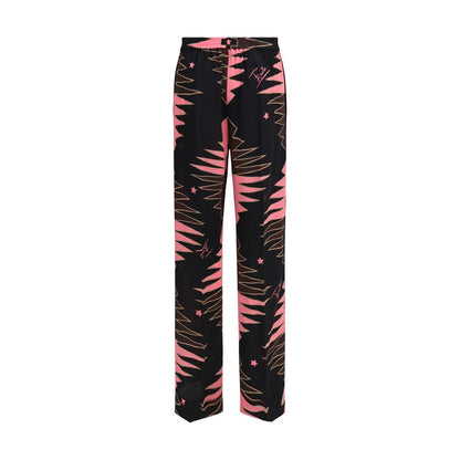 Emilio Pucci flerfarvede silkebukser i crêpe de chine