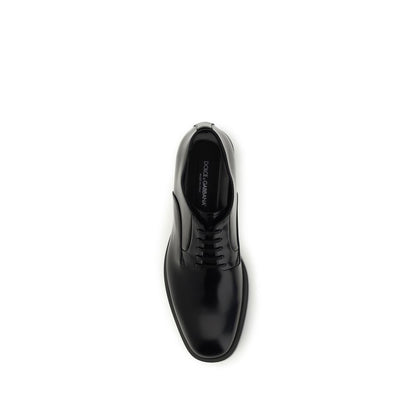 Dolce & Gabbana sorte Derby-sko i kalvelæder