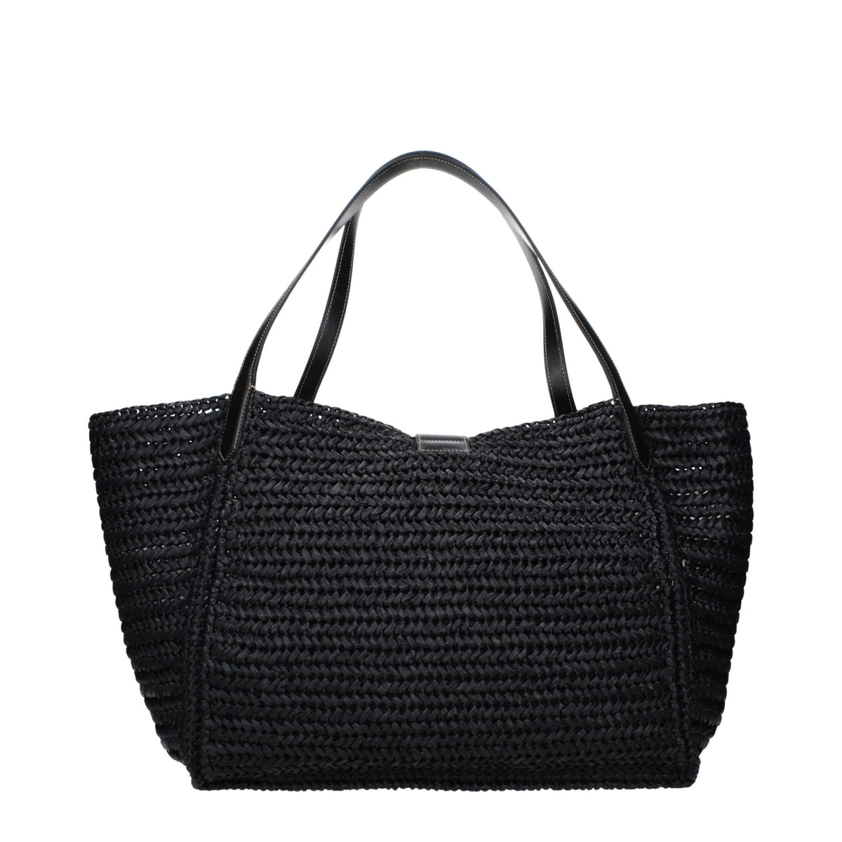 Tom Ford sort skuldertaske i raffia