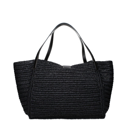 Tom Ford sort skuldertaske i raffia