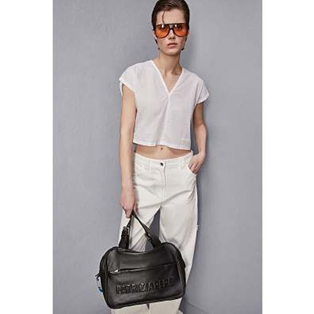 Hvid Patrizia Pepe T-shirt i bomuld