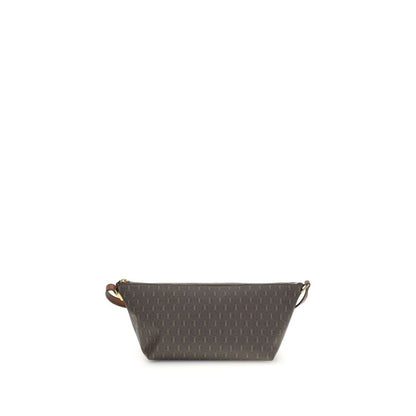 Brun Saint Laurent skuldertaske i læder