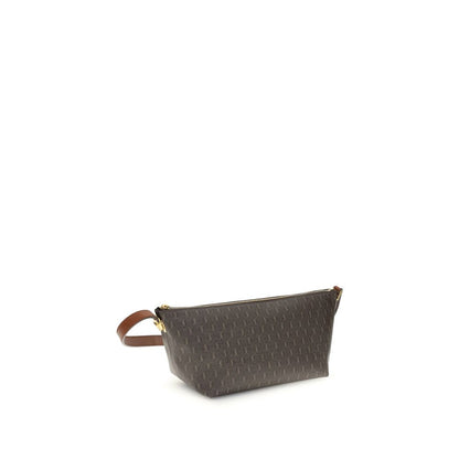 Brun Saint Laurent skuldertaske i læder