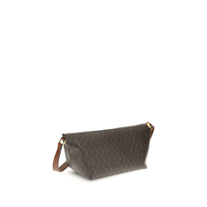 Brun Saint Laurent skuldertaske i læder