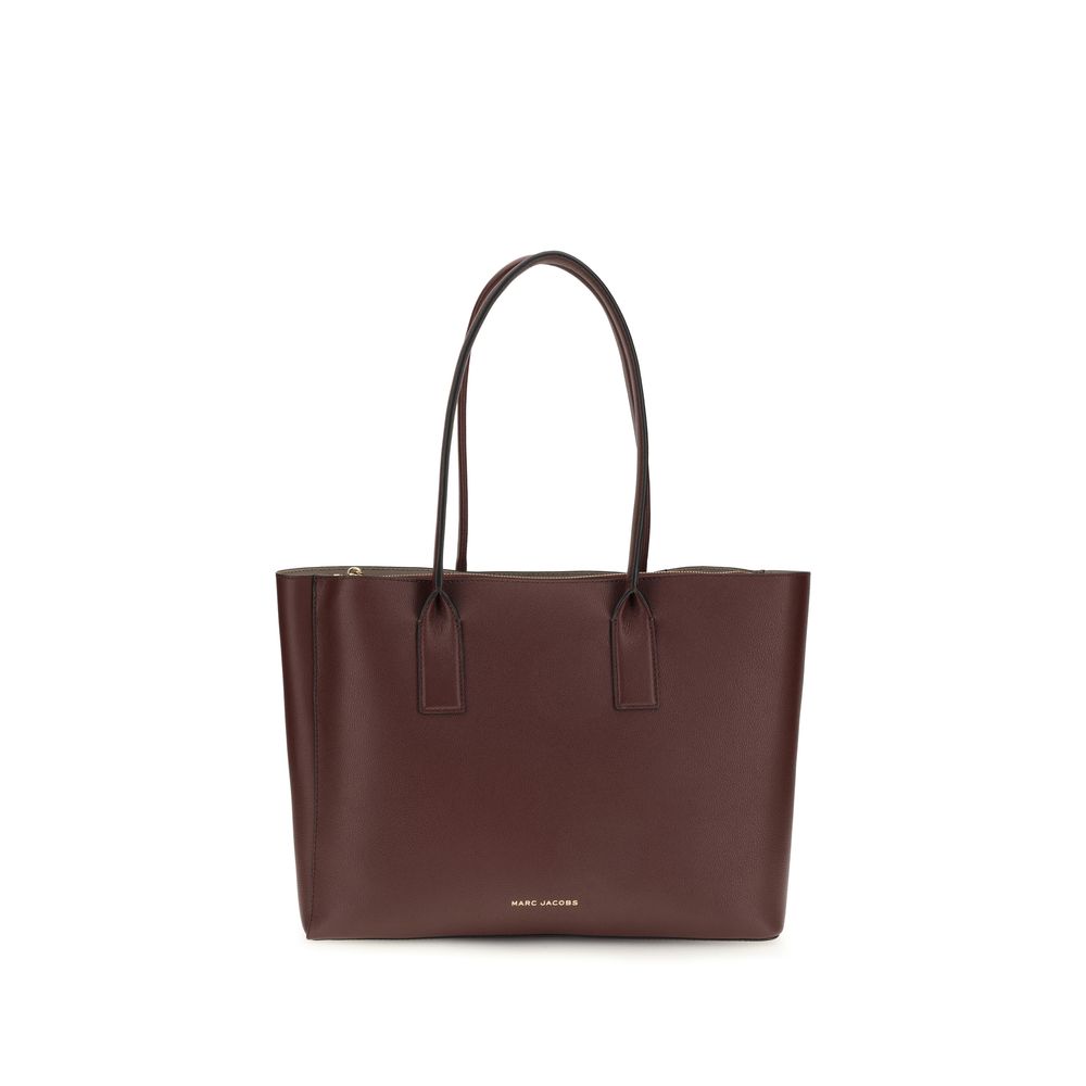 Brun Marc Jacobs The Work Tote Pop J Marc tote-/skuldertaske i kalveskind