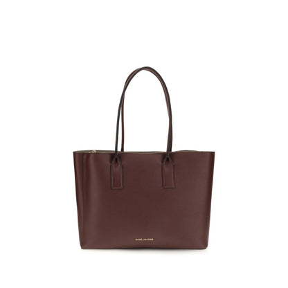 Brun Marc Jacobs The Work Tote Pop J Marc tote-/skuldertaske i kalveskind