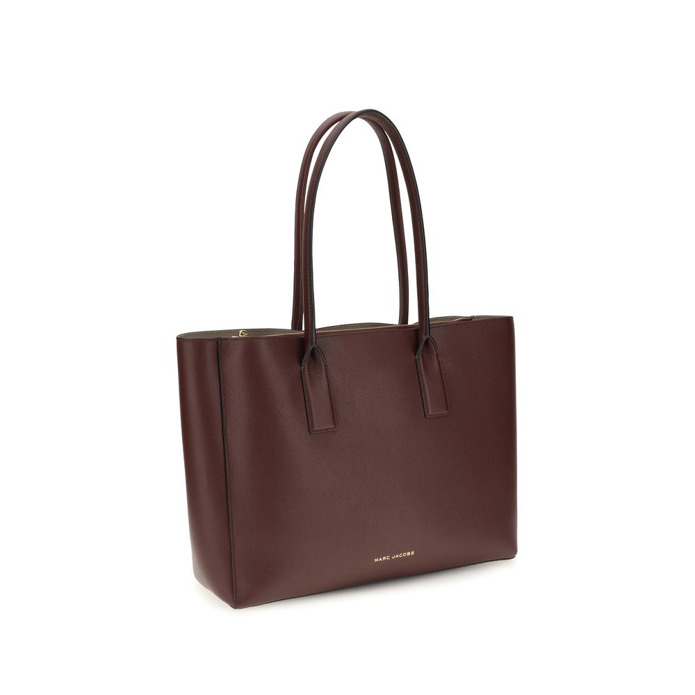 Brun Marc Jacobs The Work Tote Pop J Marc tote-/skuldertaske i kalveskind