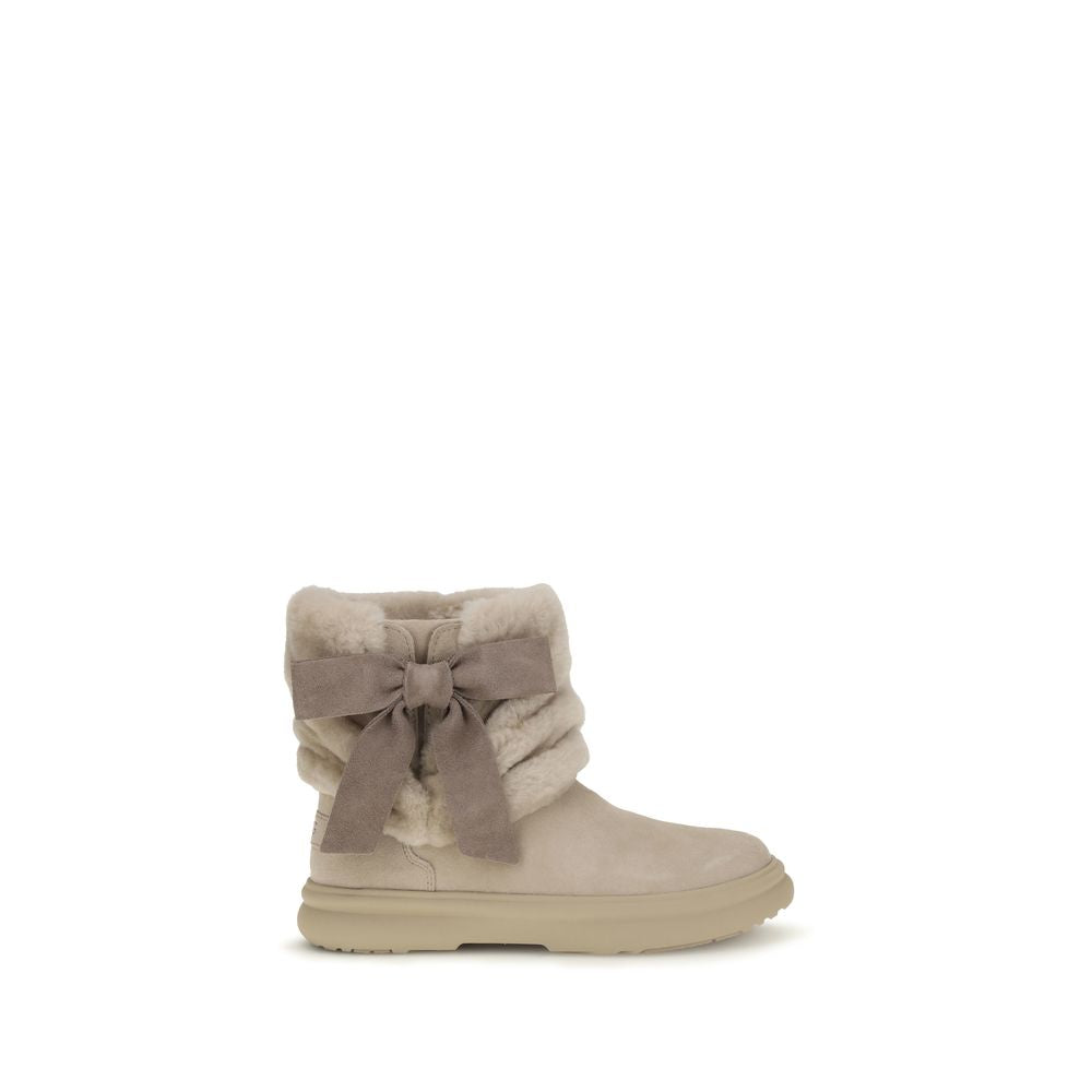UGG beige ankelstøvler i ruskindslæder