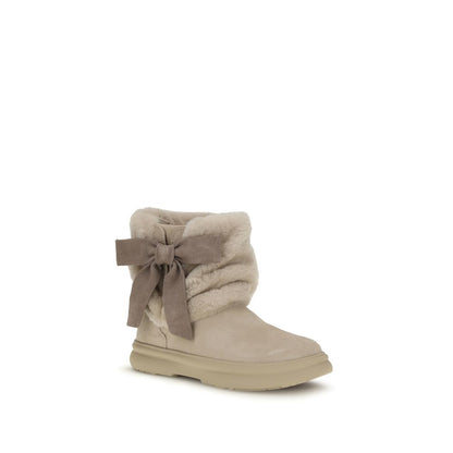 UGG beige ankelstøvler i ruskindslæder