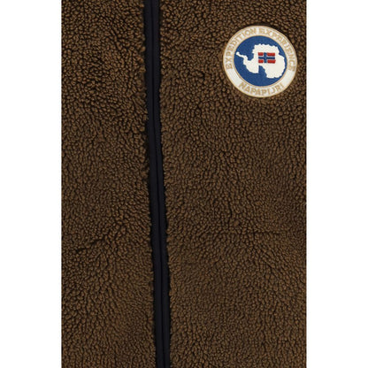 Napapijri Brown Polyester Sweatshirt