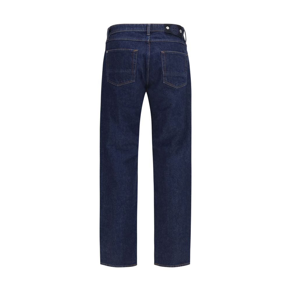 Blå Stone Island jeans i bomuldsdenim med lige ben