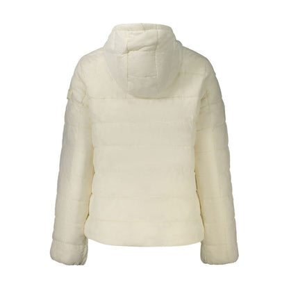 Hvid Pepe Jeans Lia Short hættejakke i polyamid