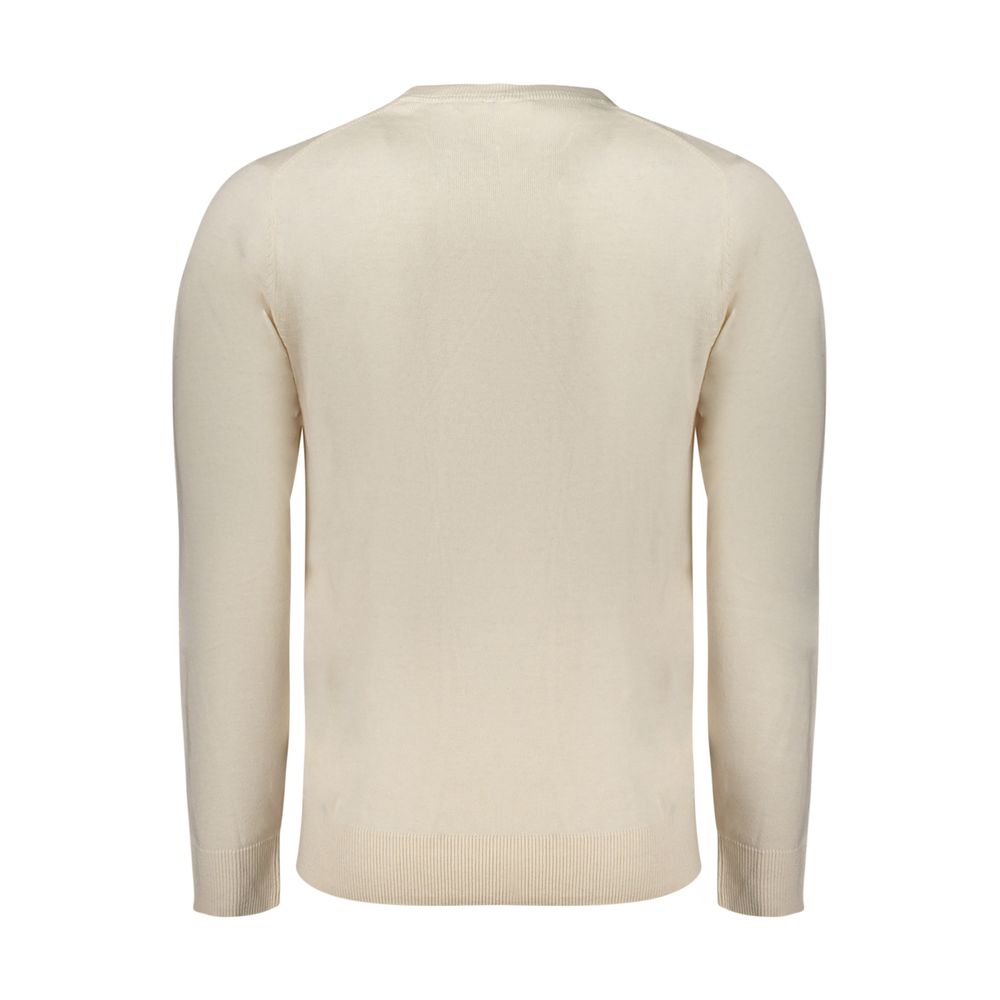 Hvid Pepe Jeans Andre Crew langærmet T-shirt i bomuld, uld og kashmir