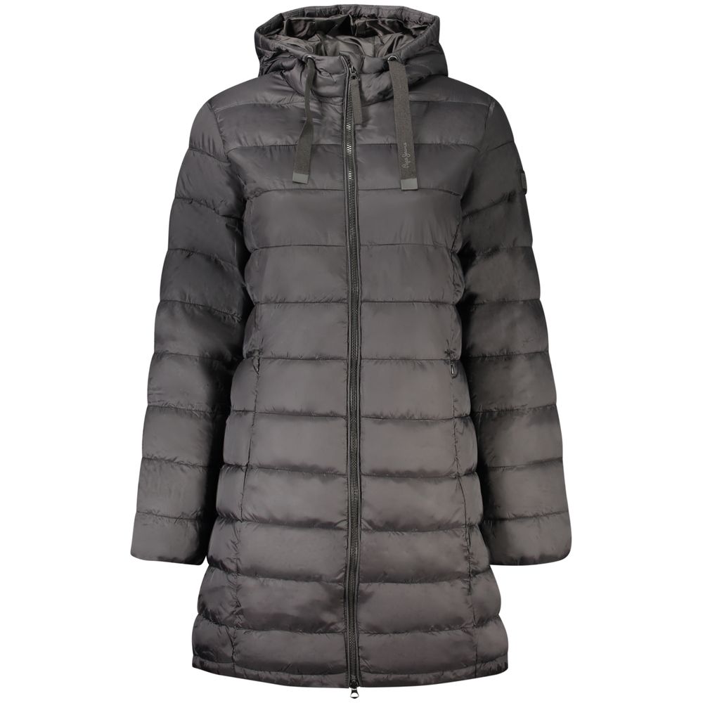 Sort Pepe Jeans nylonjakke til kvinder