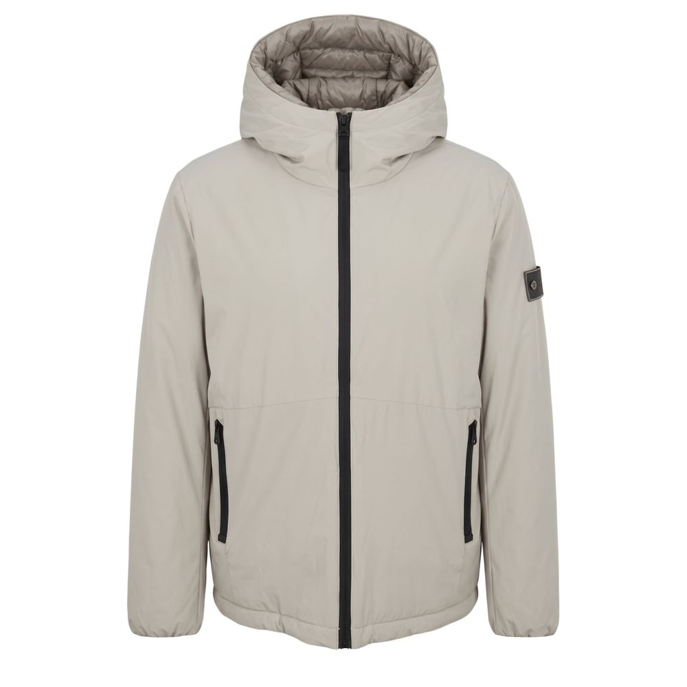 Beige Baldinini Trend polstret herrejakke i polyester