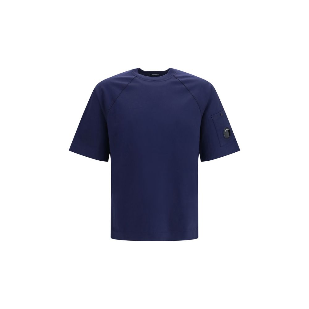 Blå C.P. Company T-shirt i merceriseret bomuld