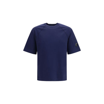 Blå C.P. Company T-shirt i merceriseret bomuld