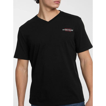 Sort Guess Jeans T-shirt i bomuld