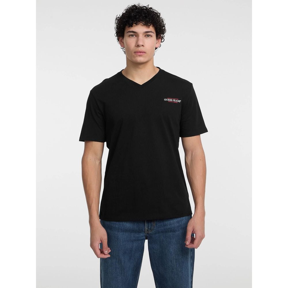 Sort Guess Jeans T-shirt i bomuld