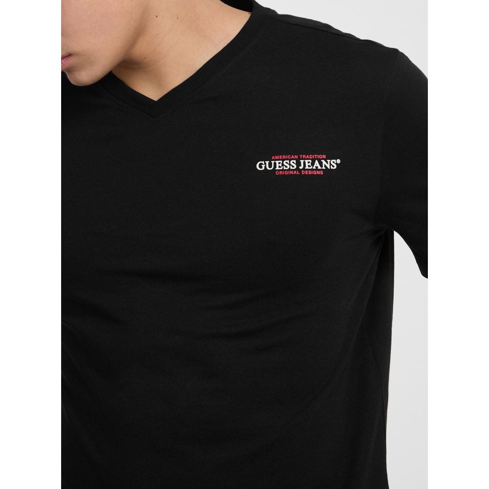 Sort Guess Jeans T-shirt i bomuld