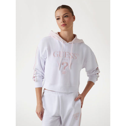 Hvid Guess sweatshirt i bomuld og polyester