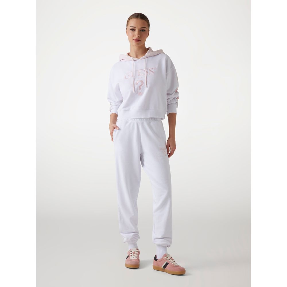Hvid Guess sweatshirt i bomuld og polyester