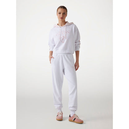 Hvid Guess sweatshirt i bomuld og polyester
