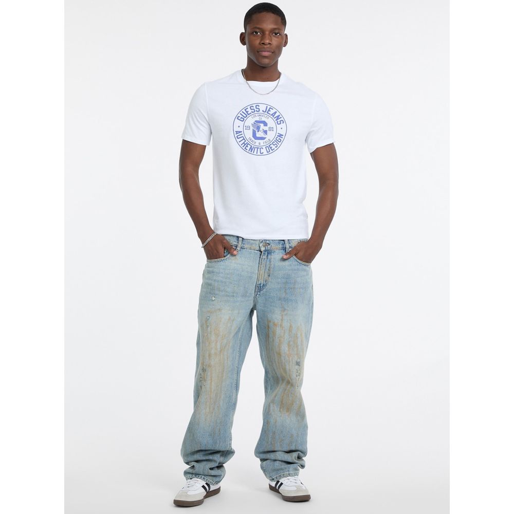 Hvid Guess Jeans T-shirt i bomuld