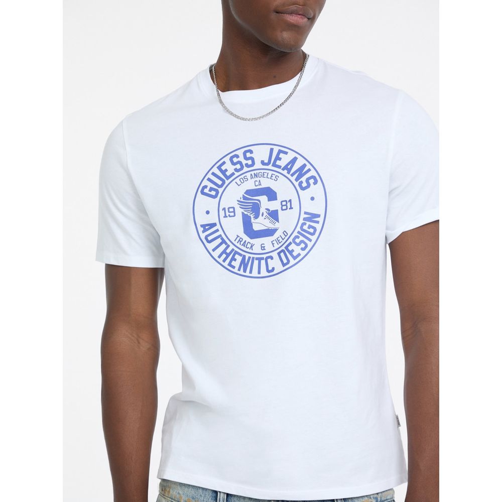 Hvid Guess Jeans T-shirt i bomuld