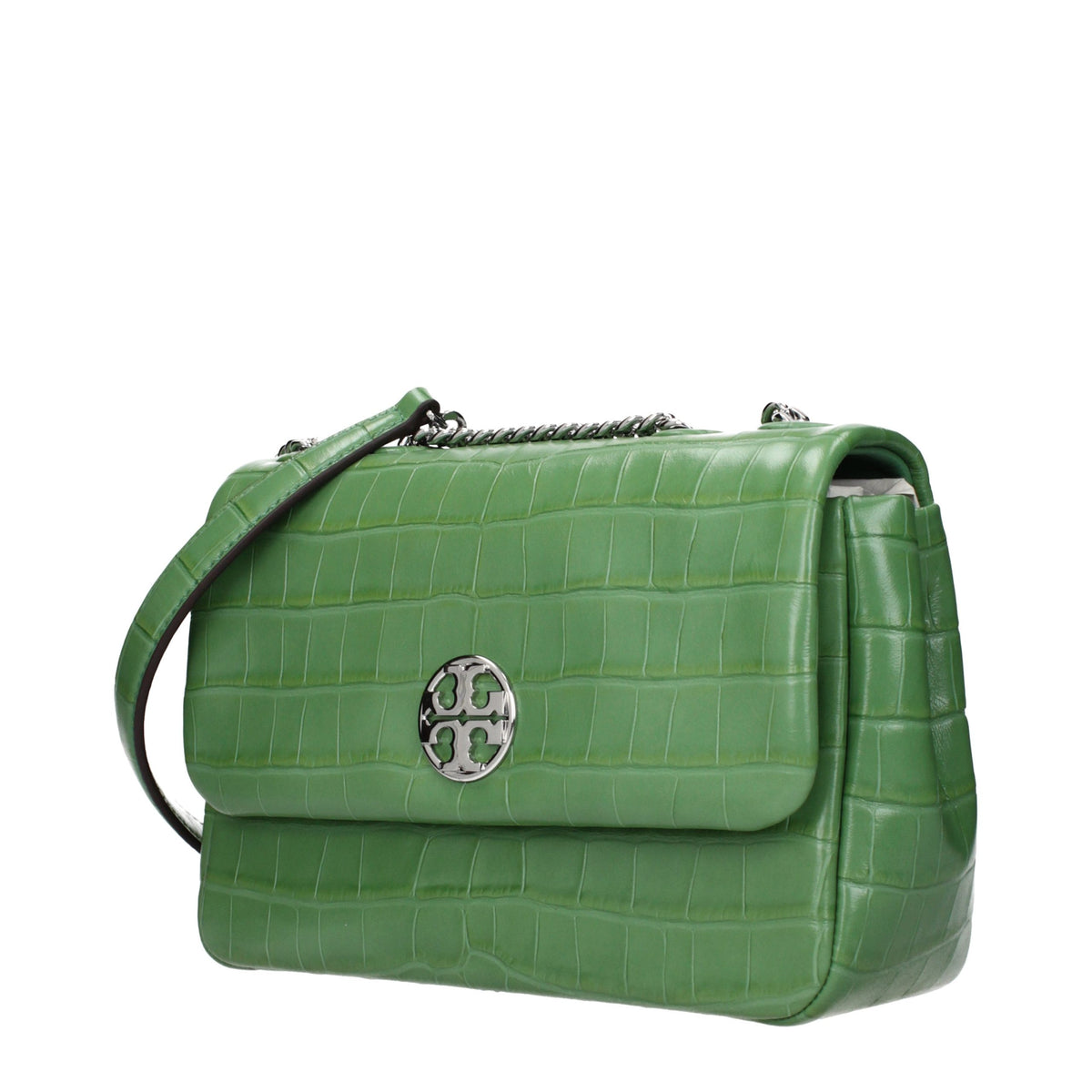 Grøn Tory Burch skuldertaske i læder