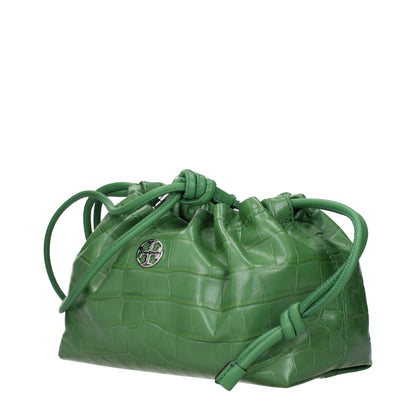 Grøn Tory Burch skuldertaske i læder
