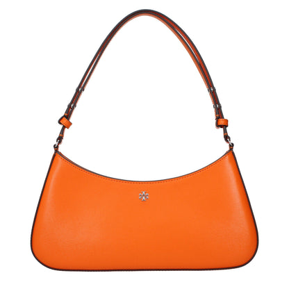 Orange Tory Burch skuldertaske i læder