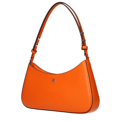 Orange Tory Burch skuldertaske i læder
